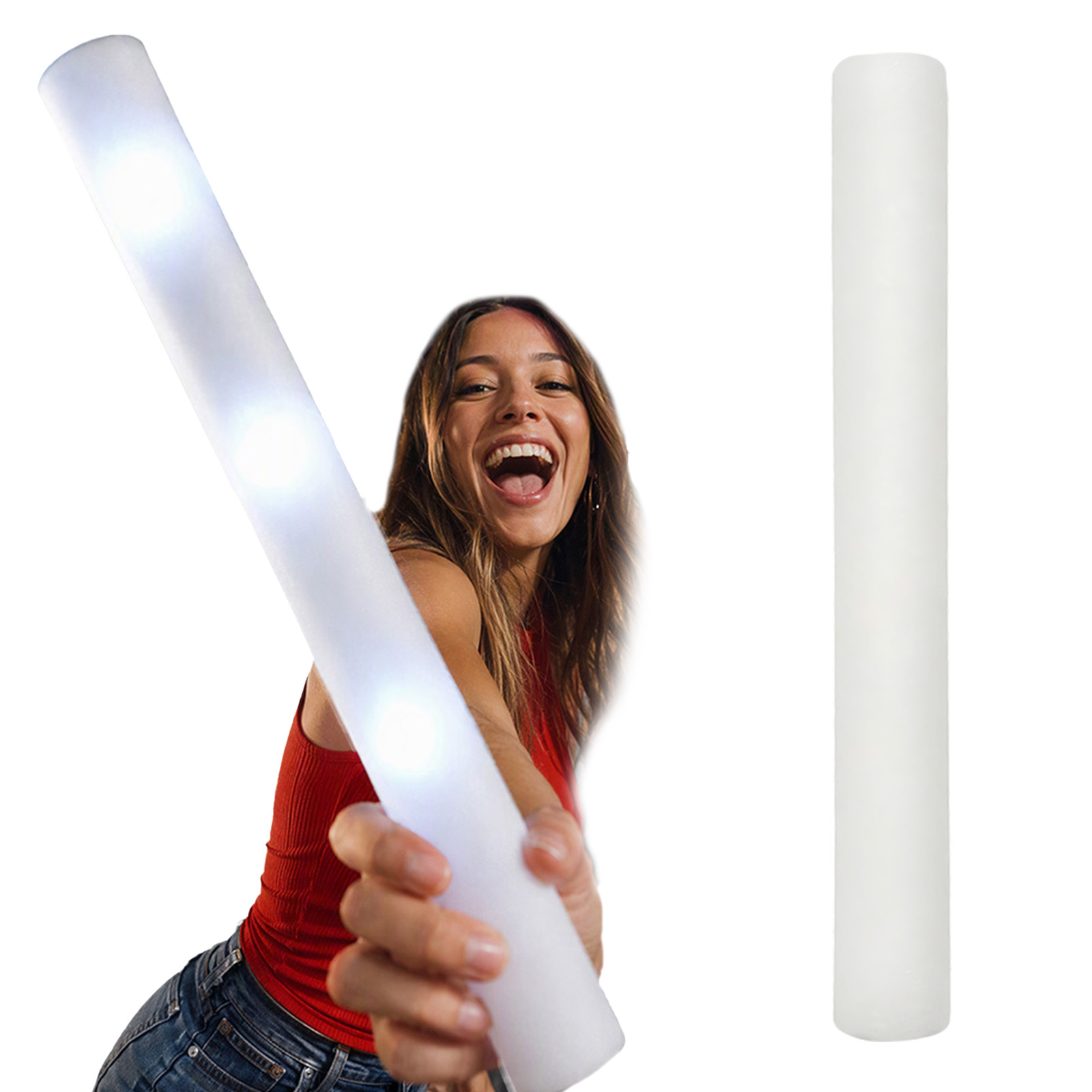 عصي إضاءة LED بيضاء قابلة لإعا - مراجعة Flashing Led Foam Sticks Party وسعره